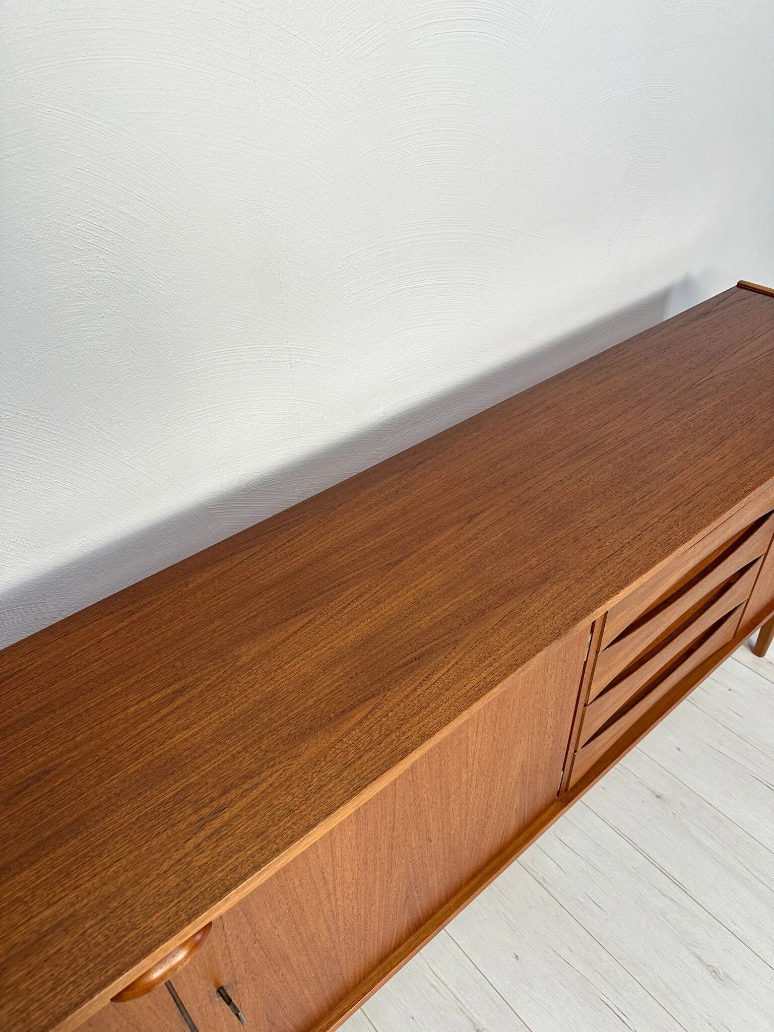1960s Vintage Large Minimalistic Mid-Century Teak Sideboard