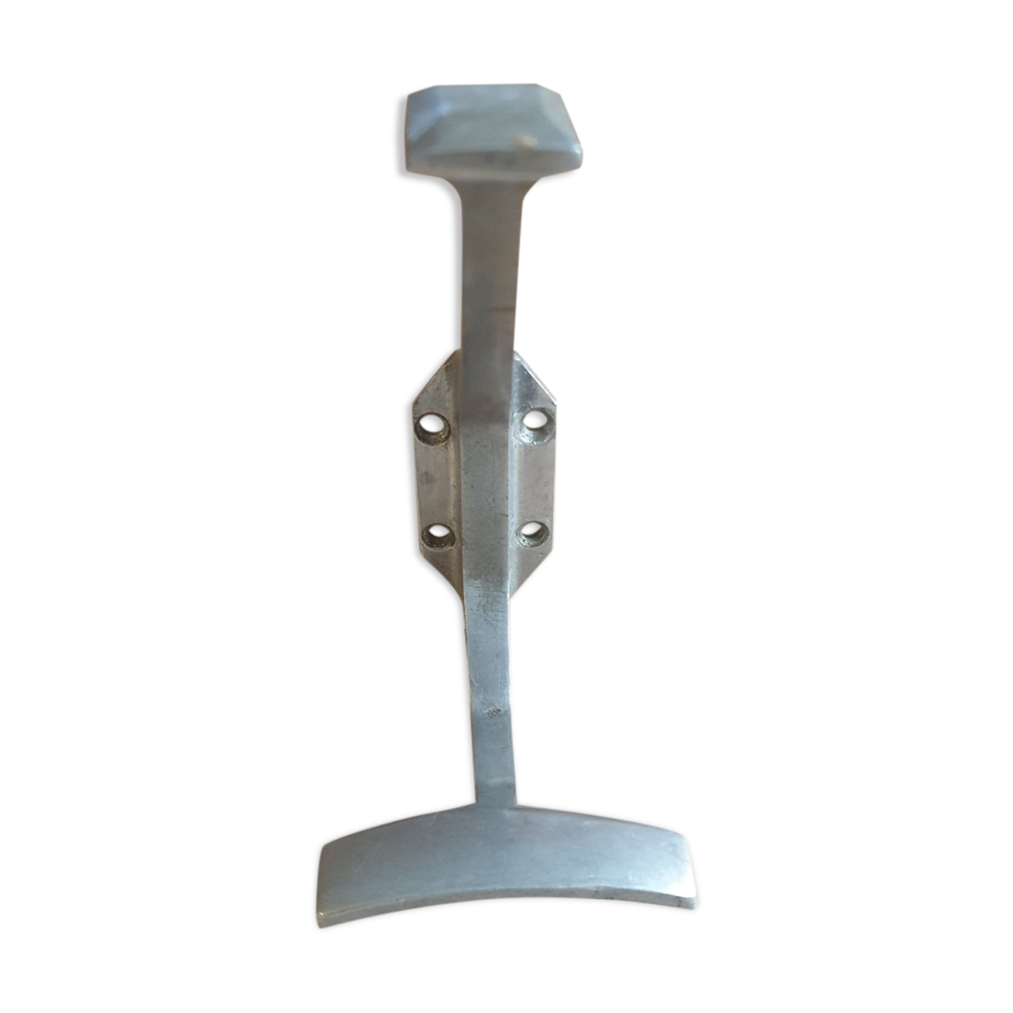 Vintage brushed aluminum hook