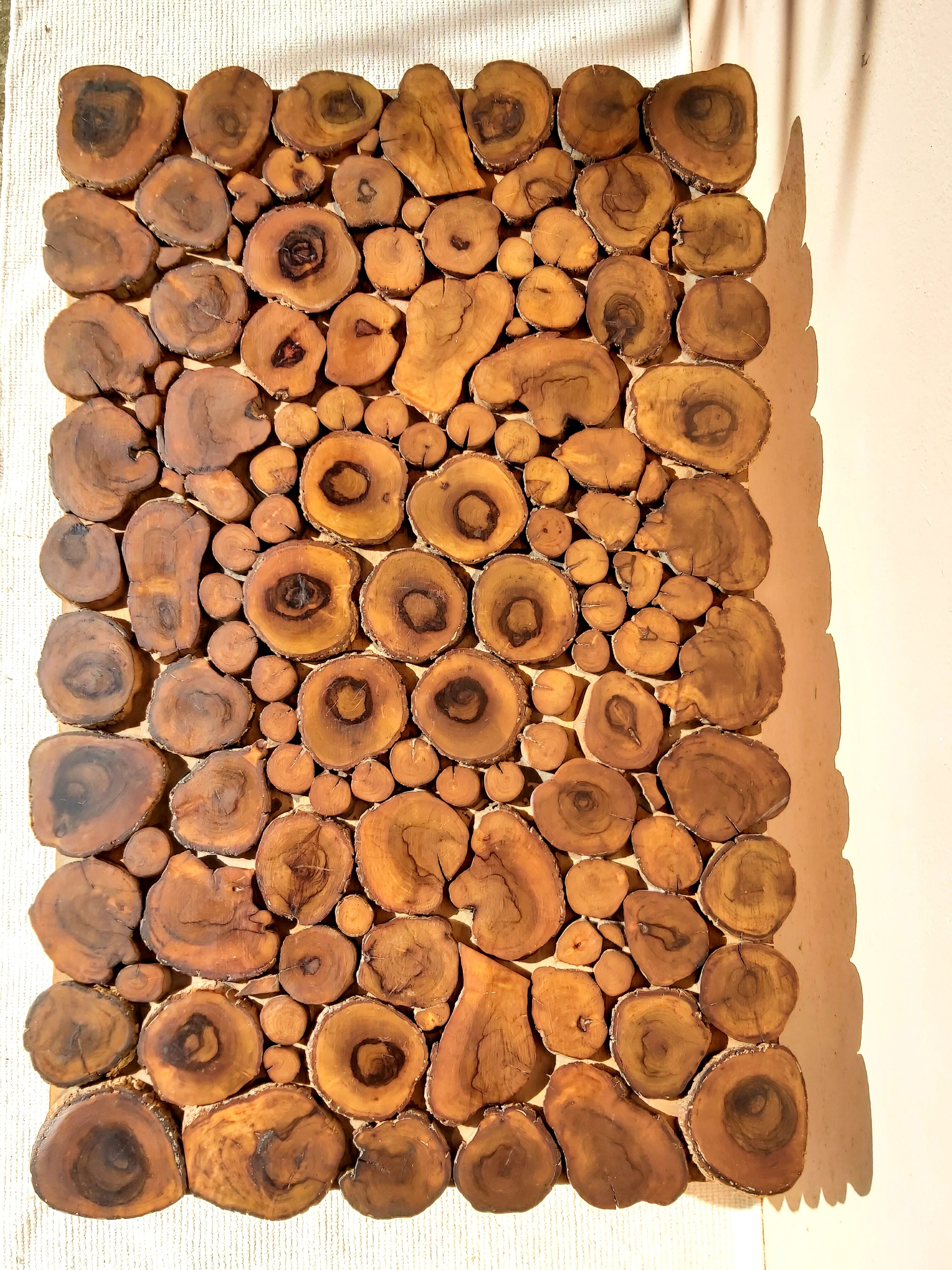 Vintage coffee table olive wood