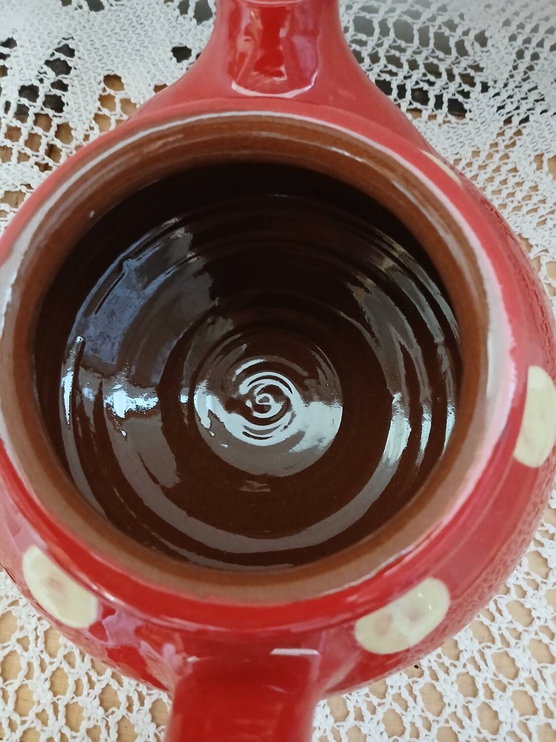 Handmade pottery teapot