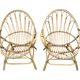 Pair of rattan armchairs from the 60s