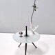 Tripod Beech and Glass Side Table in the Style of Cesare Lacca, Italy, 1980s