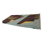 Tapis / Tapisserie géométrique extraordinaire et immense, années 1960