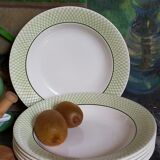 Six earthenware plates of SALINS service "ISERAN" 50s