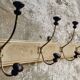 Antique wall coat rack 120 cm French