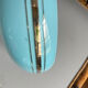 Blue opaline bowl with silver trim
