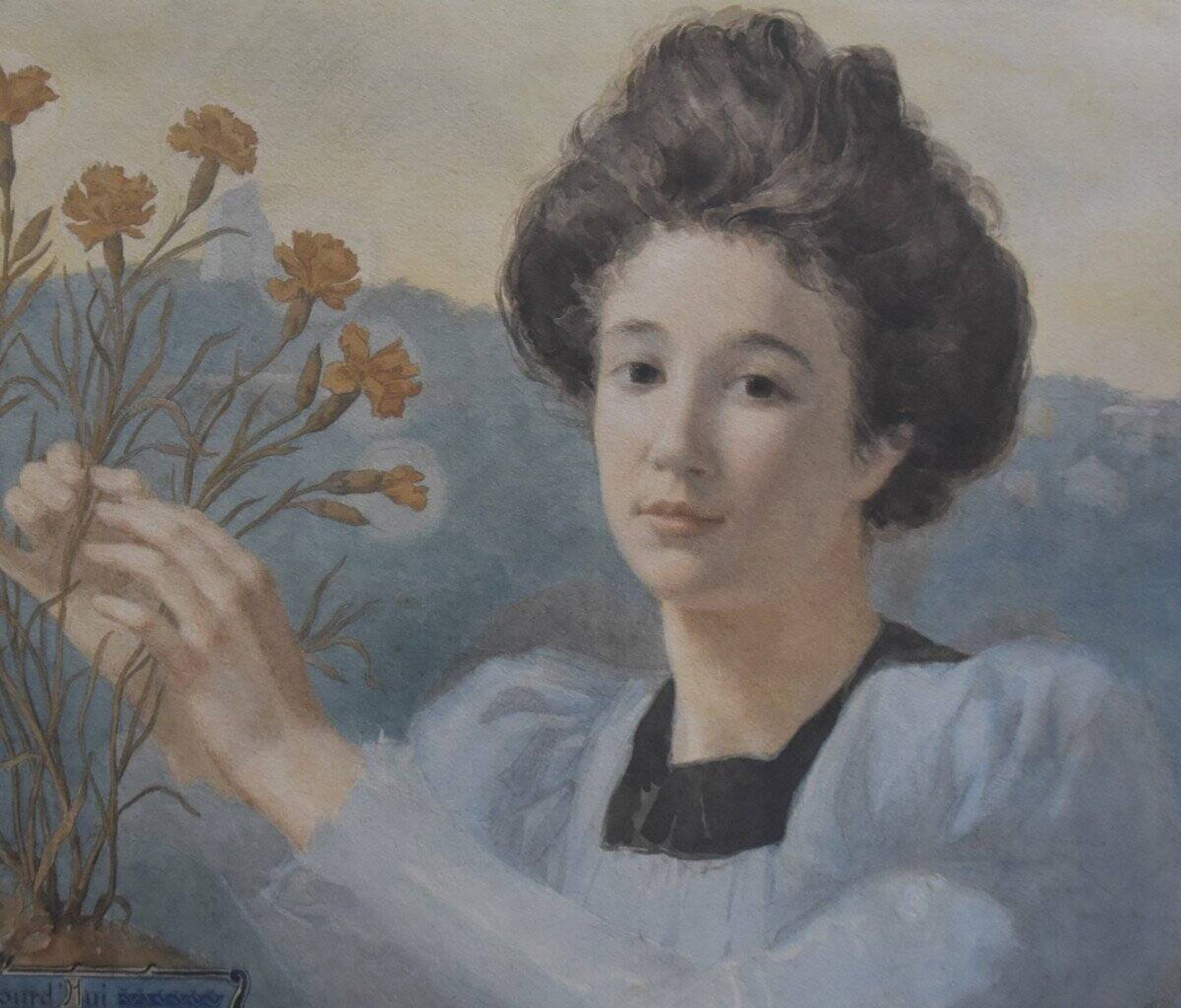 Gustave Riquet (1866-1938) The Carnations of Life, 1898 Watercolour Signed