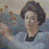 Gustave Riquet (1866-1938) The Carnations of Life, 1898 Watercolour Signed