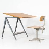 “Reply” drafting table and chair by Wim Rietveld & Friso Kramer for Ahrend