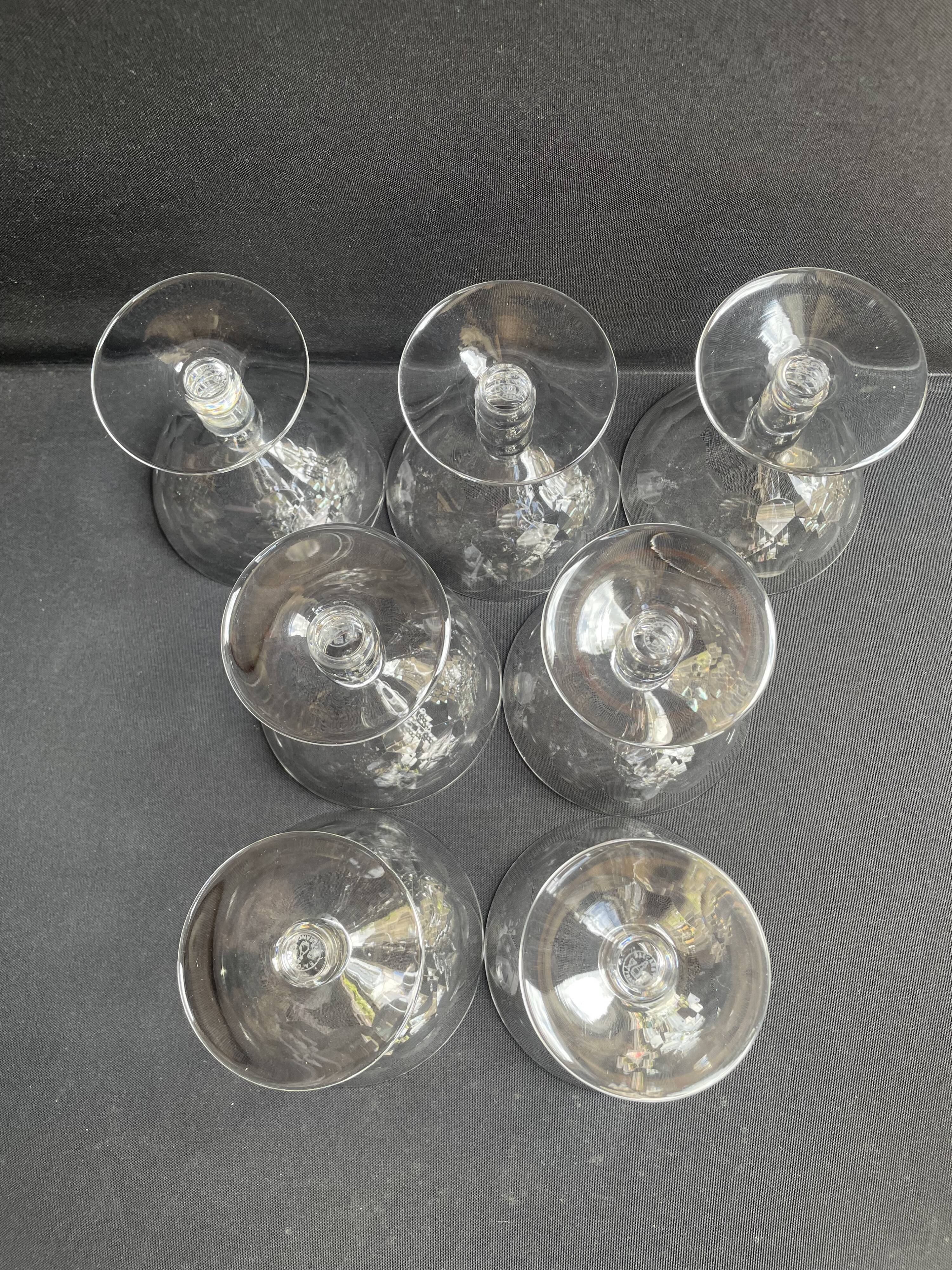 7 Baccarat Saint Hélier champagne glasses