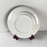 Set of 8 blue earthenware dinner plates with floral and bird decoration, 20th century