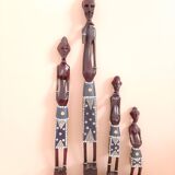 4 wooden statues from Kenya, 80s