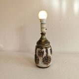 Danish ceramic table lamp, with perforated base and beautiful glaze.