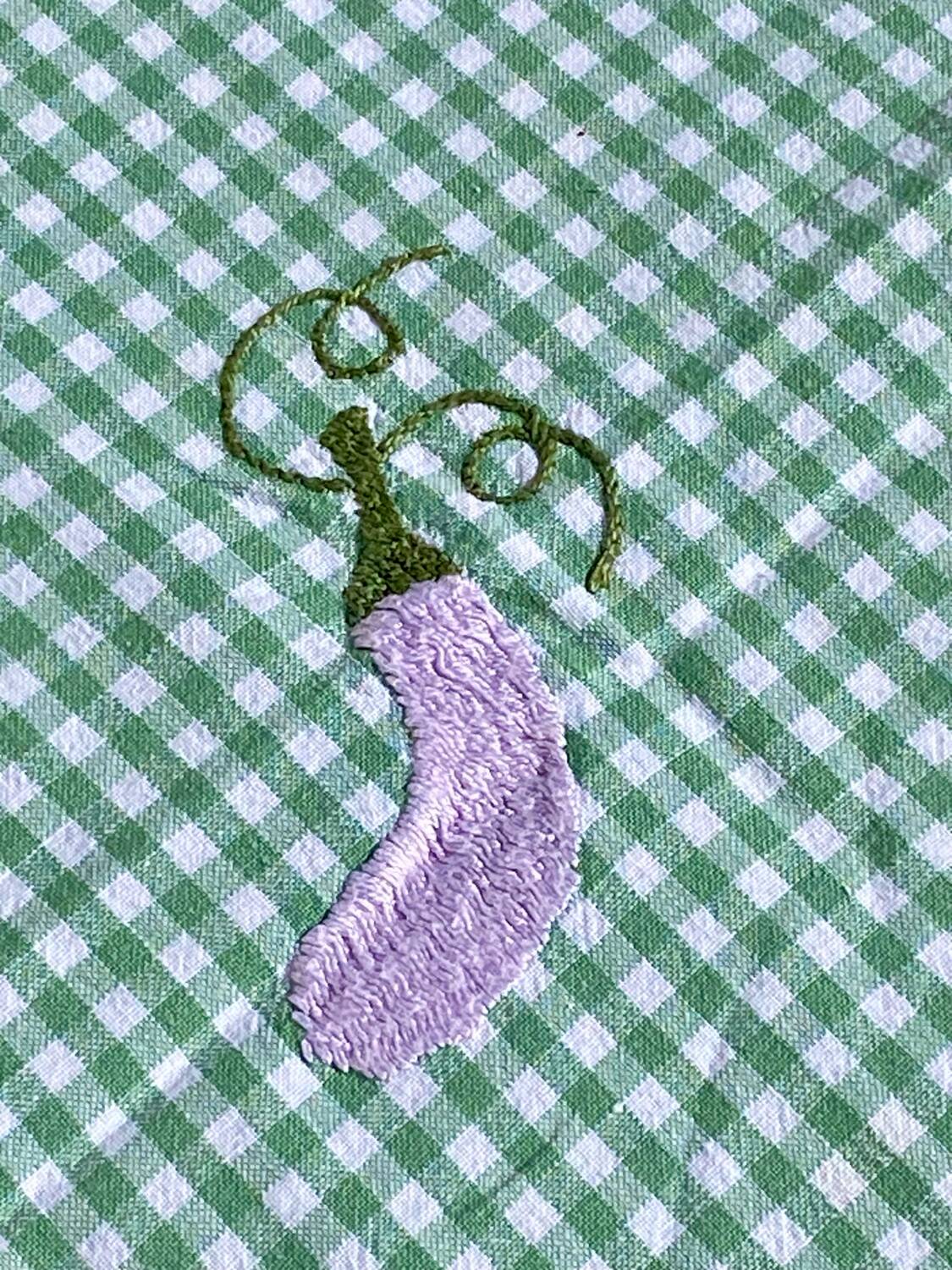 Nappe vintage brodée