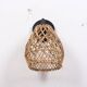 Rattan & Bamboo Classic Sconce Lamp, 15x17Cm