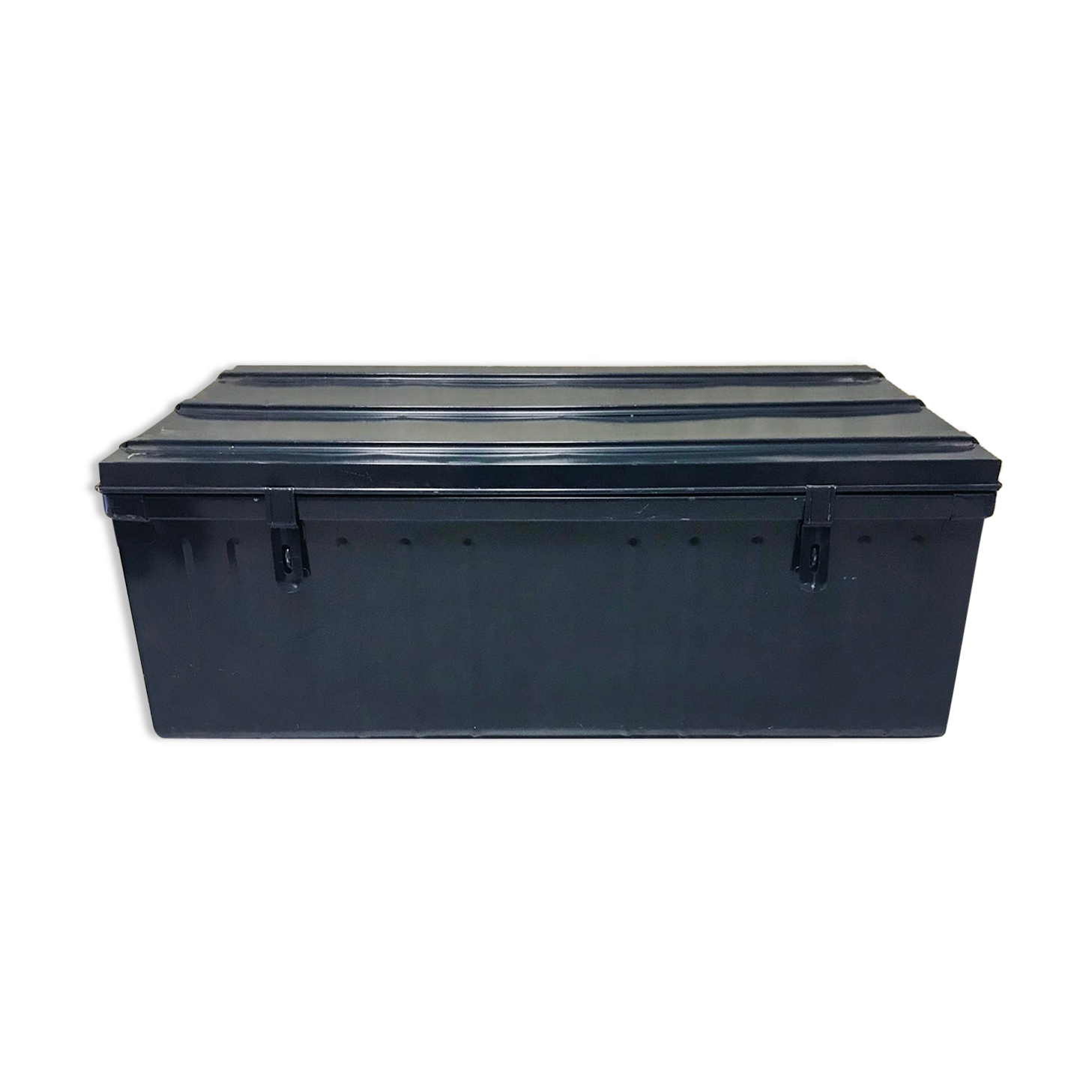 Large blue metal canteen