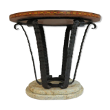 Guéridon en fer forgé rond