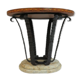 Guéridon en fer forgé rond