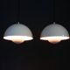 Paire iconique de lampes pots de fleurs en émail blanc VP1 - Verner Panton - 100 % originales - Louis Poulsen