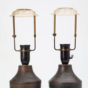 Paire de lampes de table Aldo Londi pour Bitossi Suède 1960 Signée