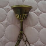 Ancient wood and glass chandelier