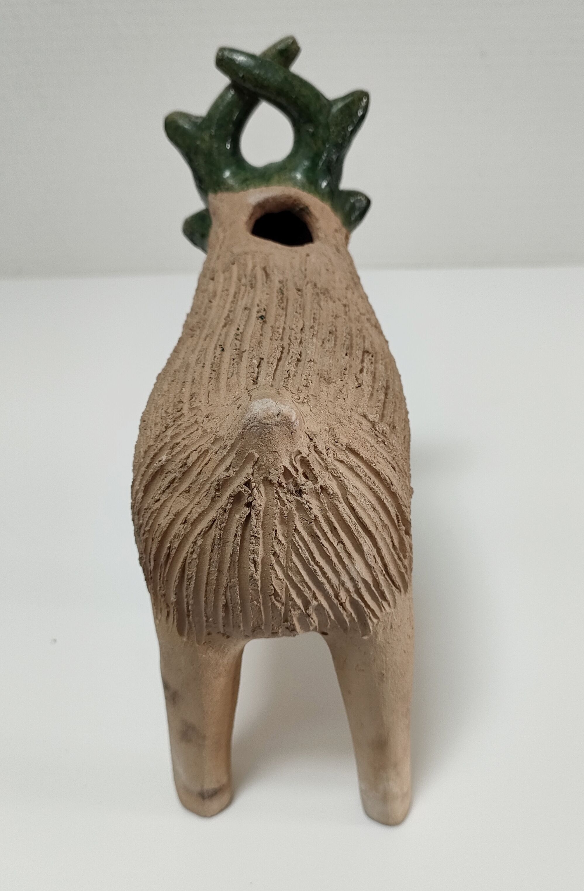 Vase picnic zoomorphic cow ceramic 70s