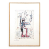 Jean-Michel Basquiat. Numbered color screenprint. 1990s.