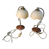 Pair of Domec Luminaires bedside lamps