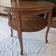 Round walnut gueridon with two tiers – Louis XV style – Perfect condition