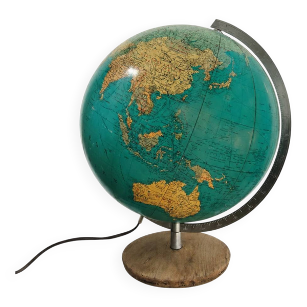 Globe terrestre vintage lumineux, années 70 Globe terrestre vintage lumineux, années 70