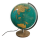 Vintage illuminated terrestrial globe – 1970s design decorative item