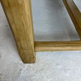 Oak farmhouse table, black top