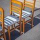 Antique wood table with 4 chairs, wooden table and formica, stepped foot table with extensions, 50's