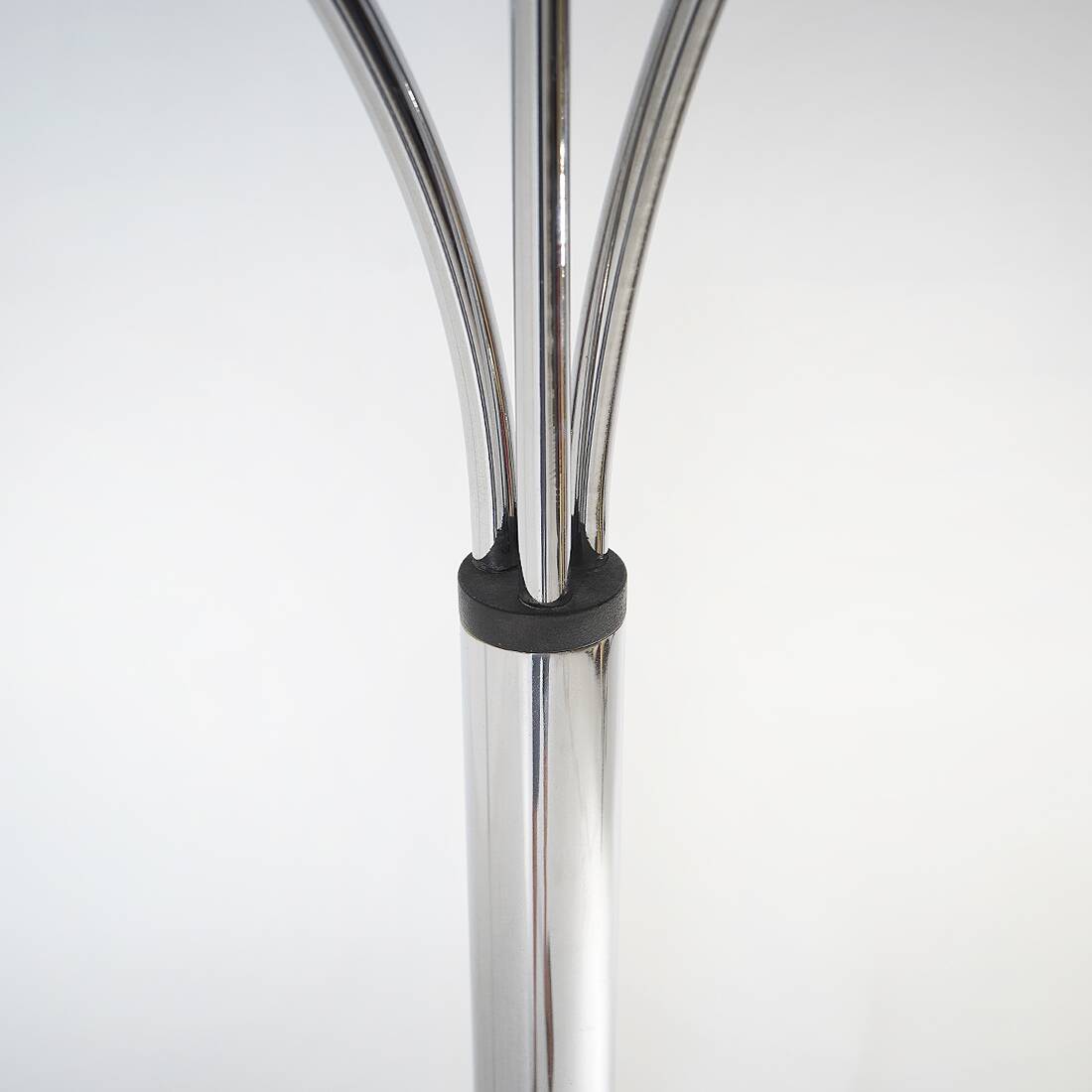 3-arm floor lamp in chromed metal, 1970s