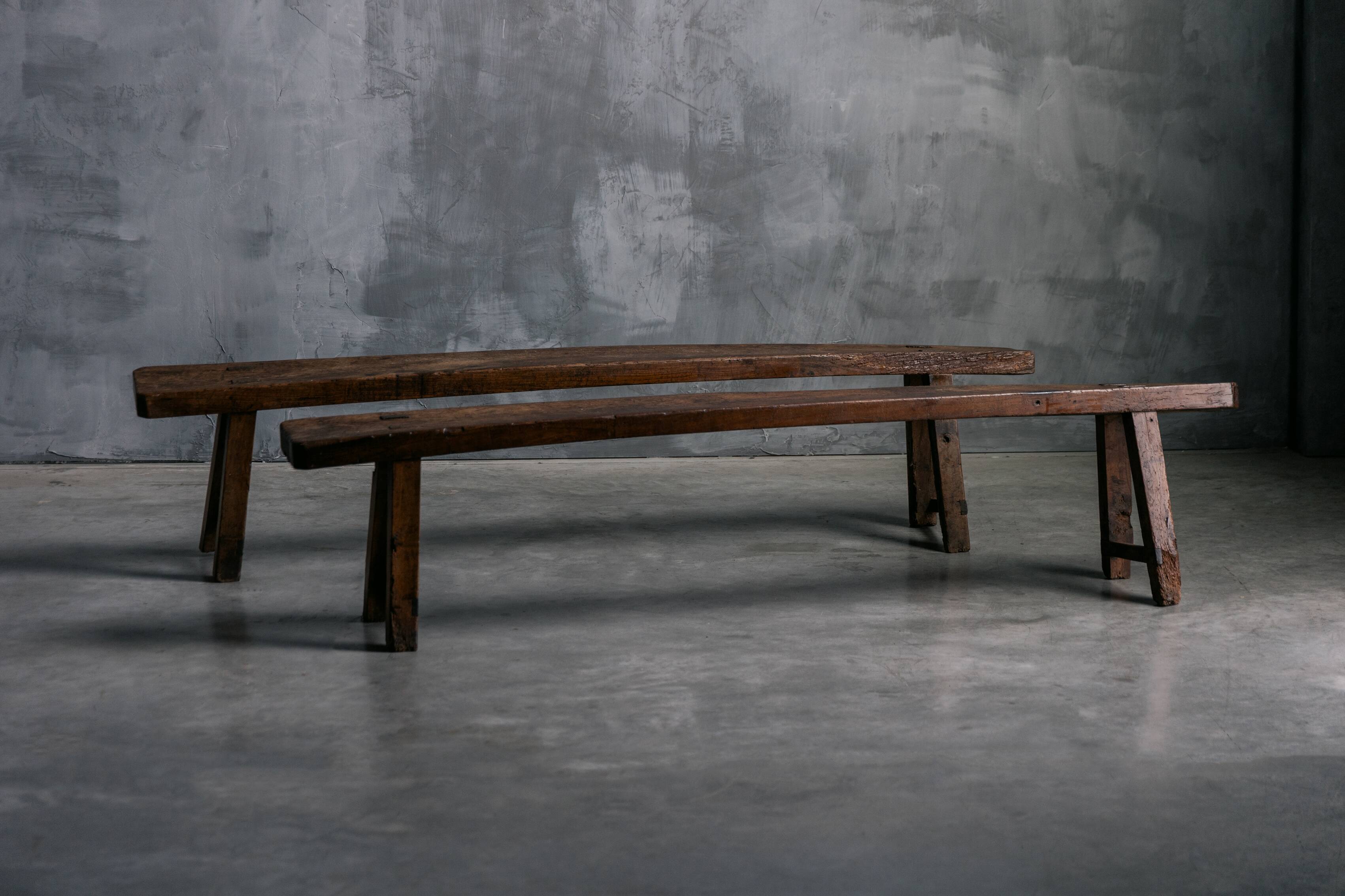 Brutalist Wabi Sabi Benches, France, 19th Century