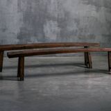 Brutalist Wabi Sabi Benches, France, 19th Century