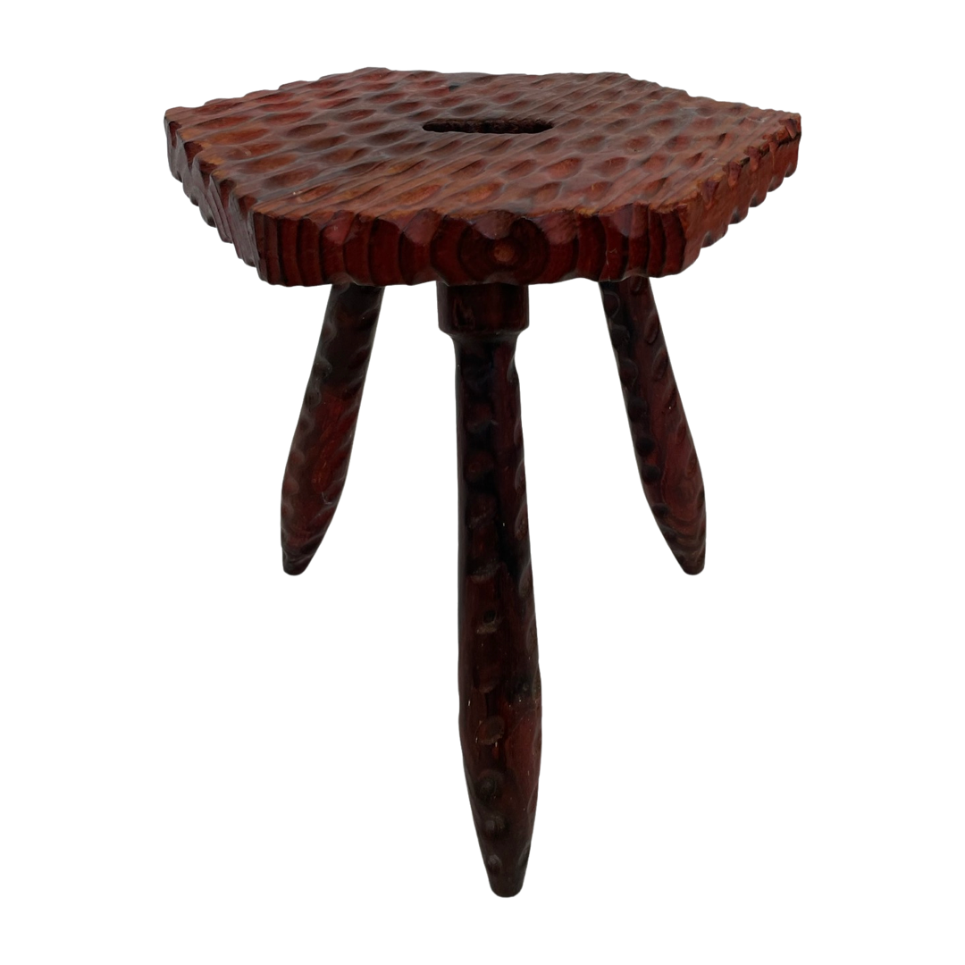 Vintage brutalist stool side table minimalistic