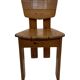 Vintage Brutalist Pine Chair 1970s Minimalist Wood Design