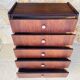 Commode haute vintage en chêne  à 5 tiroirs, circa 1950s