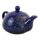 Blue glazed and speckled ceramic teapot