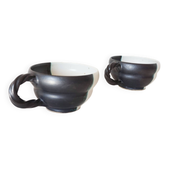 Vallauris two-tone cup duo