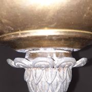 Metal pendant light with 4 flames
