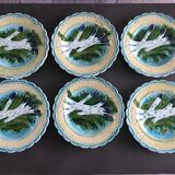 6 asparagus plates in slip