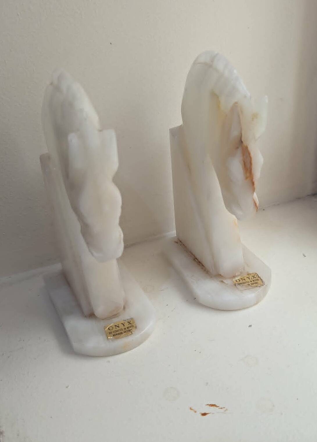 Pair of bookends in Onyx from the 1960s.