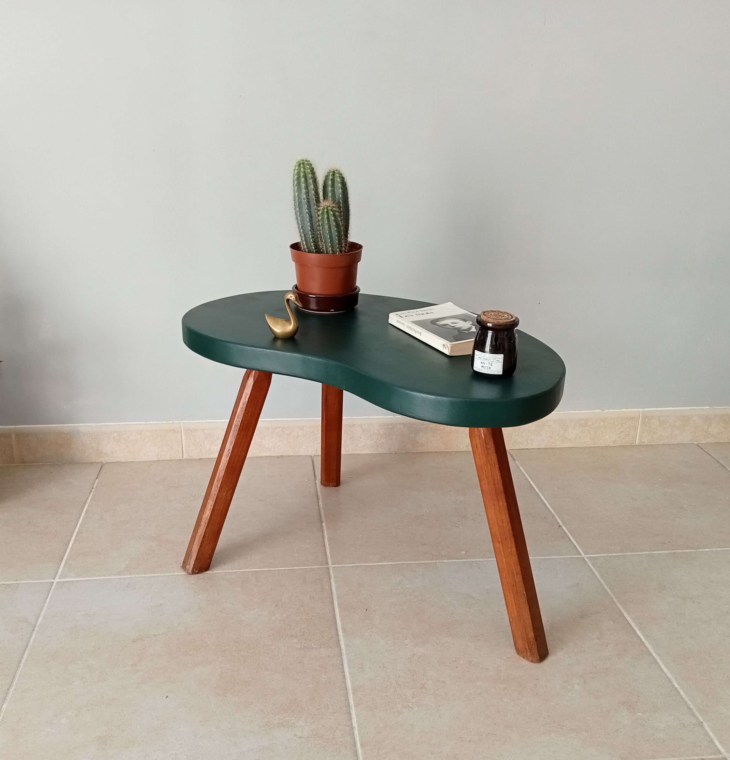 Vintage coffee table solid oak bean 60s /70