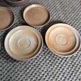 Set of 9 stoneware plates