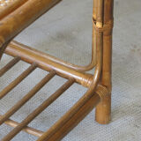 Rattan side table