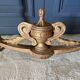 Console XVIII wooden gold louis xvi white marble flower falls