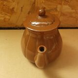 Old vintage brown ceramic romeo teapot