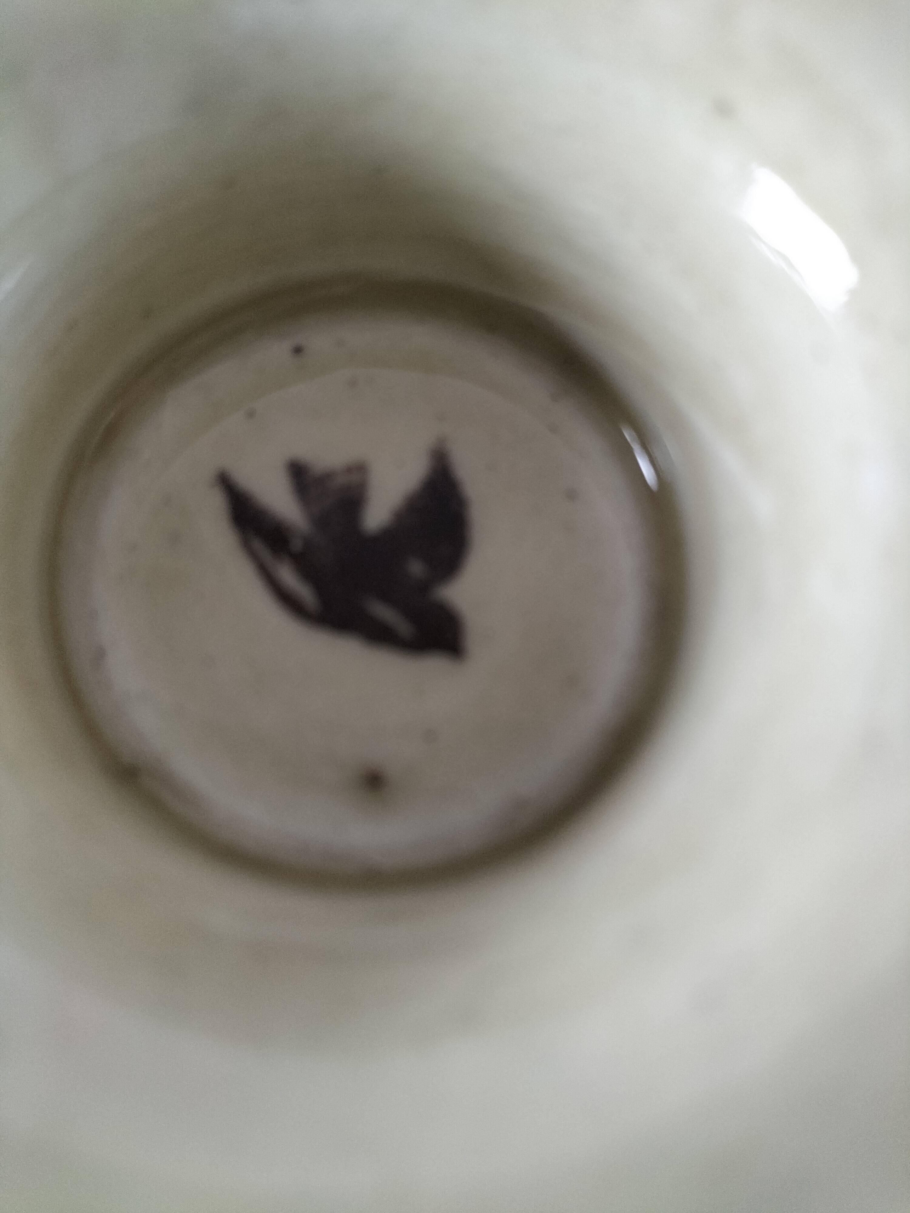 Beurrier à eau Saint-Uze Revol, décor lierre, modèle n°312, avant 1911